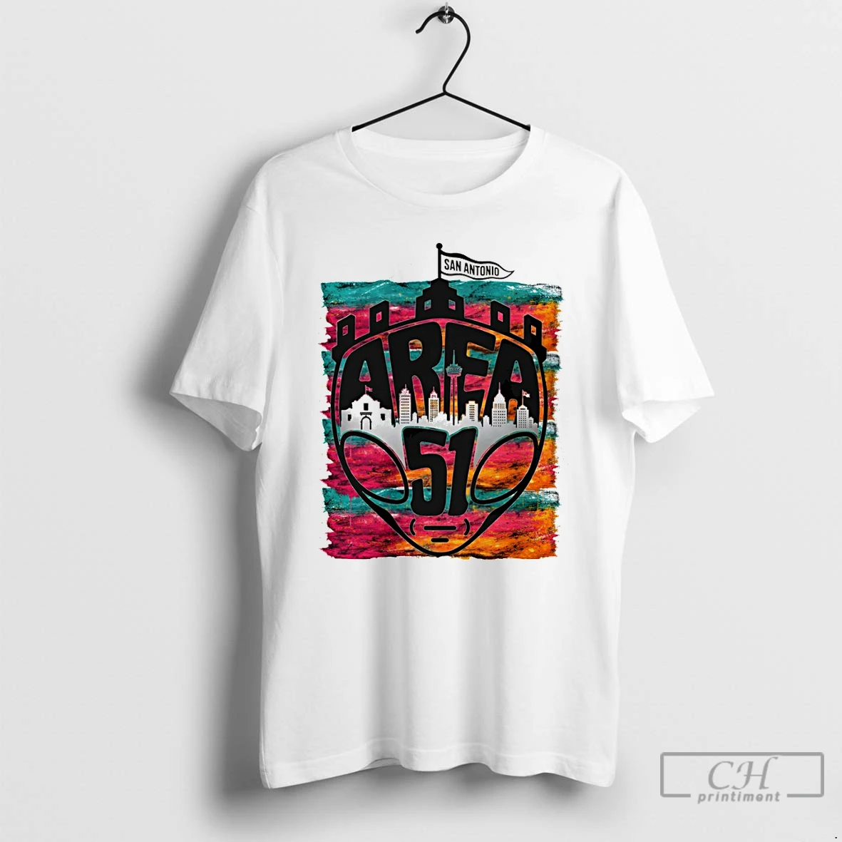 Classic Area 51 Fiesta Spurs Victor Wembanyama San Antonio Spurs Nba Colorful 2026 T Shirts Sweater Hoodie