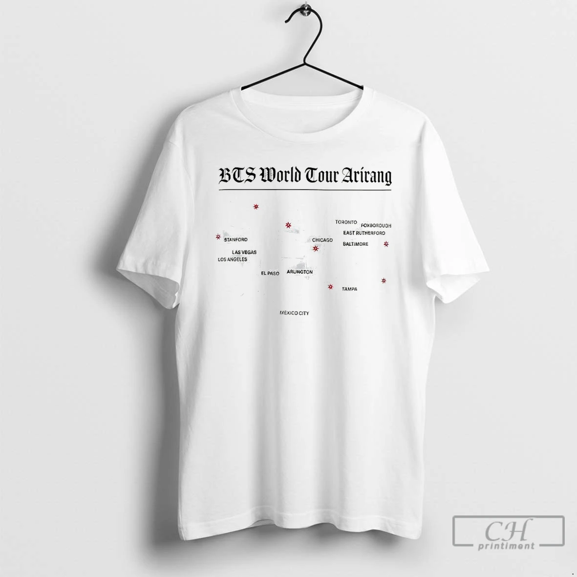 Classic Bts World Tour Arirang Map 2026 T Shirts Sweater Hoodie