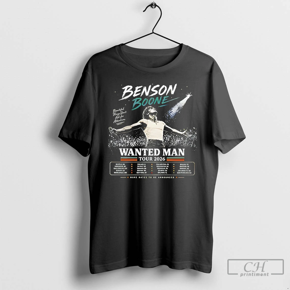 Classic Benson Boone Wanted Man World Tour 2026 Vintage T Shirts Sweater Hoodie