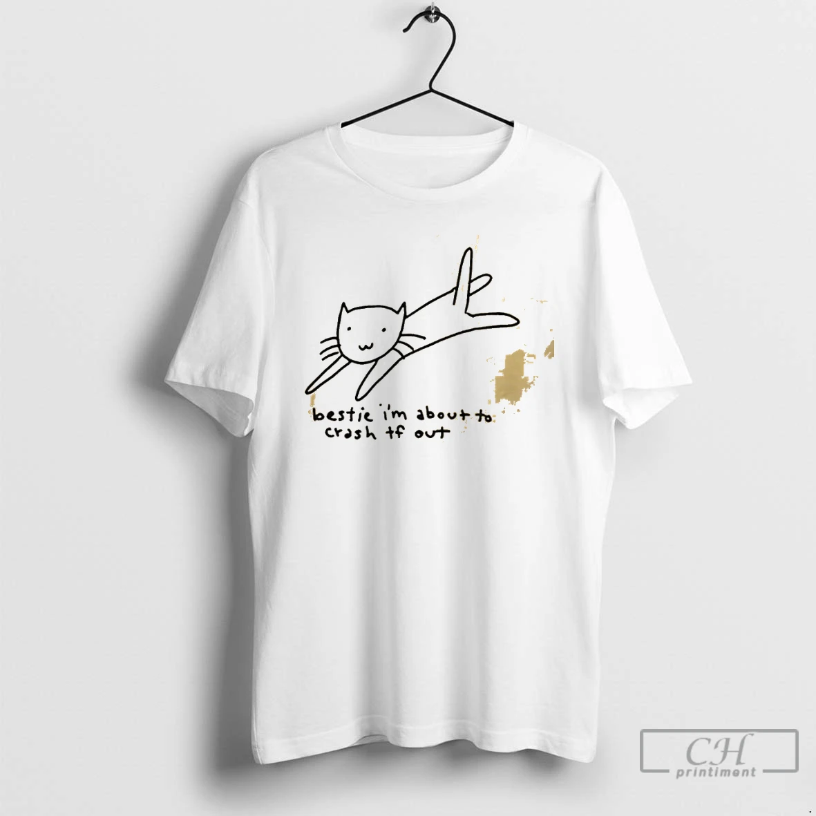 Classic Bestie Im About To Crash Out Cat Drawing T Shirts Sweater Hoodie