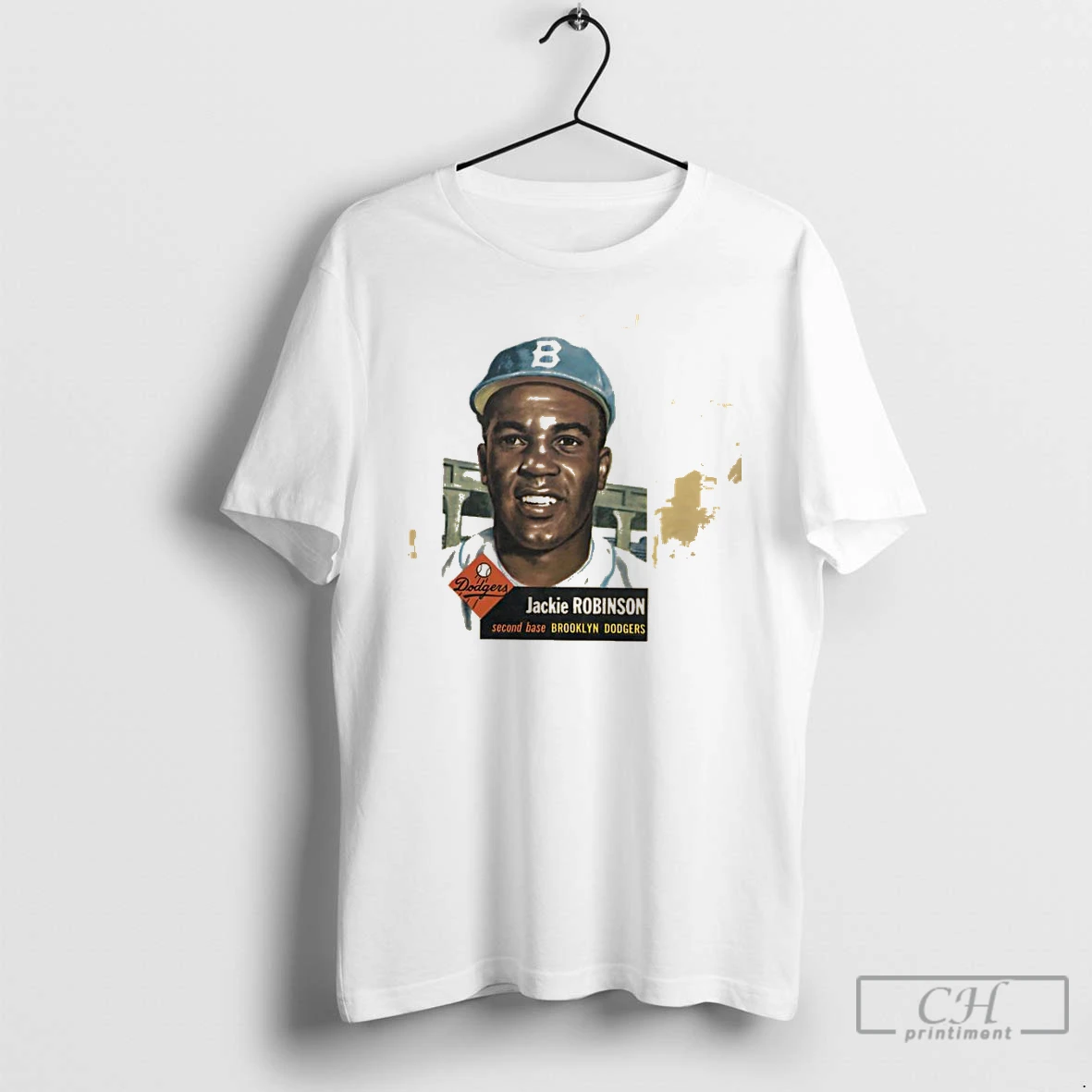 Classic Brooklyn Dodgers Jackie Robinson Topps Dodgers Baseball Card T Shirts Sweater Hoodie