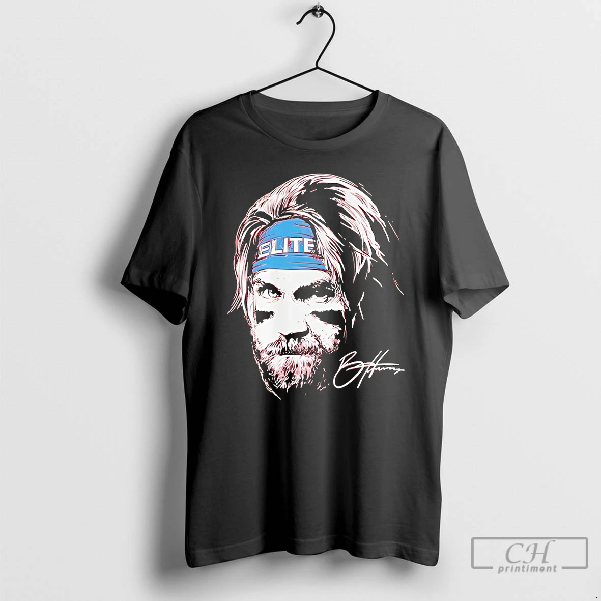 Classic Bryce Harper Big Face Philadelphia Phillies Mlb Baseball Signature T Shirts Sweater Hoodie