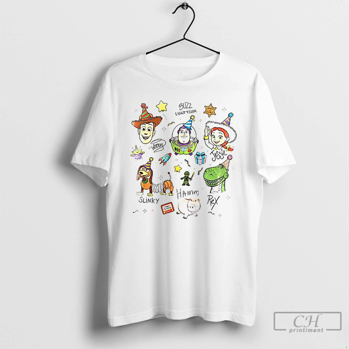 Classic Buzz Woody Jessie Buzz Lightyear Slinky Family Birthday Toy Story T Shirts Sweater Hoodie
