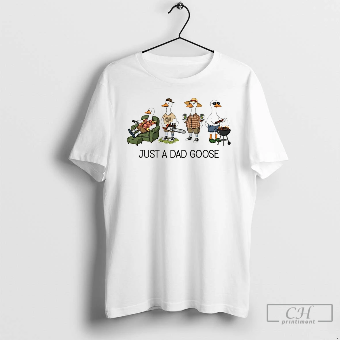 Classic Goose Dad Silly Goose Just A Dad Goose Worlds Okayest Dad T Shirts Sweater Hoodie