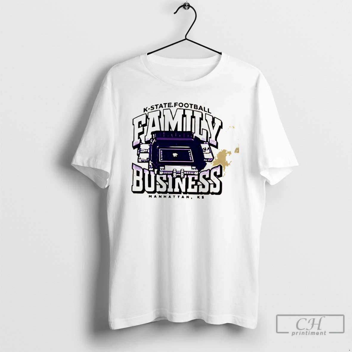Classic K State Wildcats White Football Stripe The Stadium T Shirts Sweater Hoodie