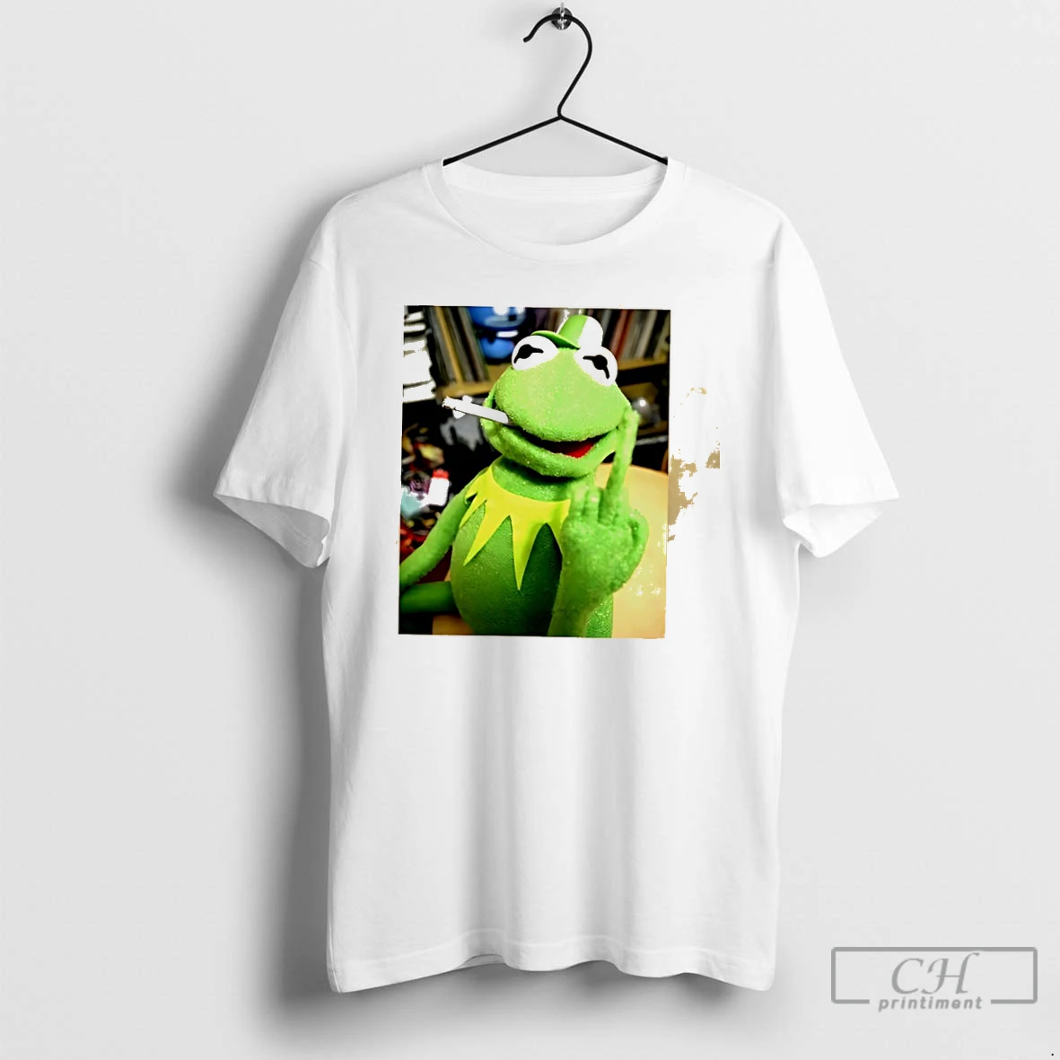Classic Kermit Frog Cigarette Middle Finger T Shirts Sweater Hoodie