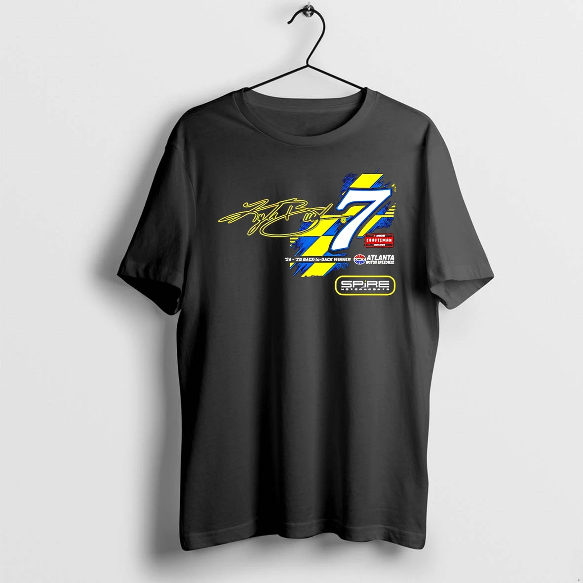 Classic Kyle Busch 7 Spire Motorsports Back To Back Winner Signature Shirts Sweater Hoodie