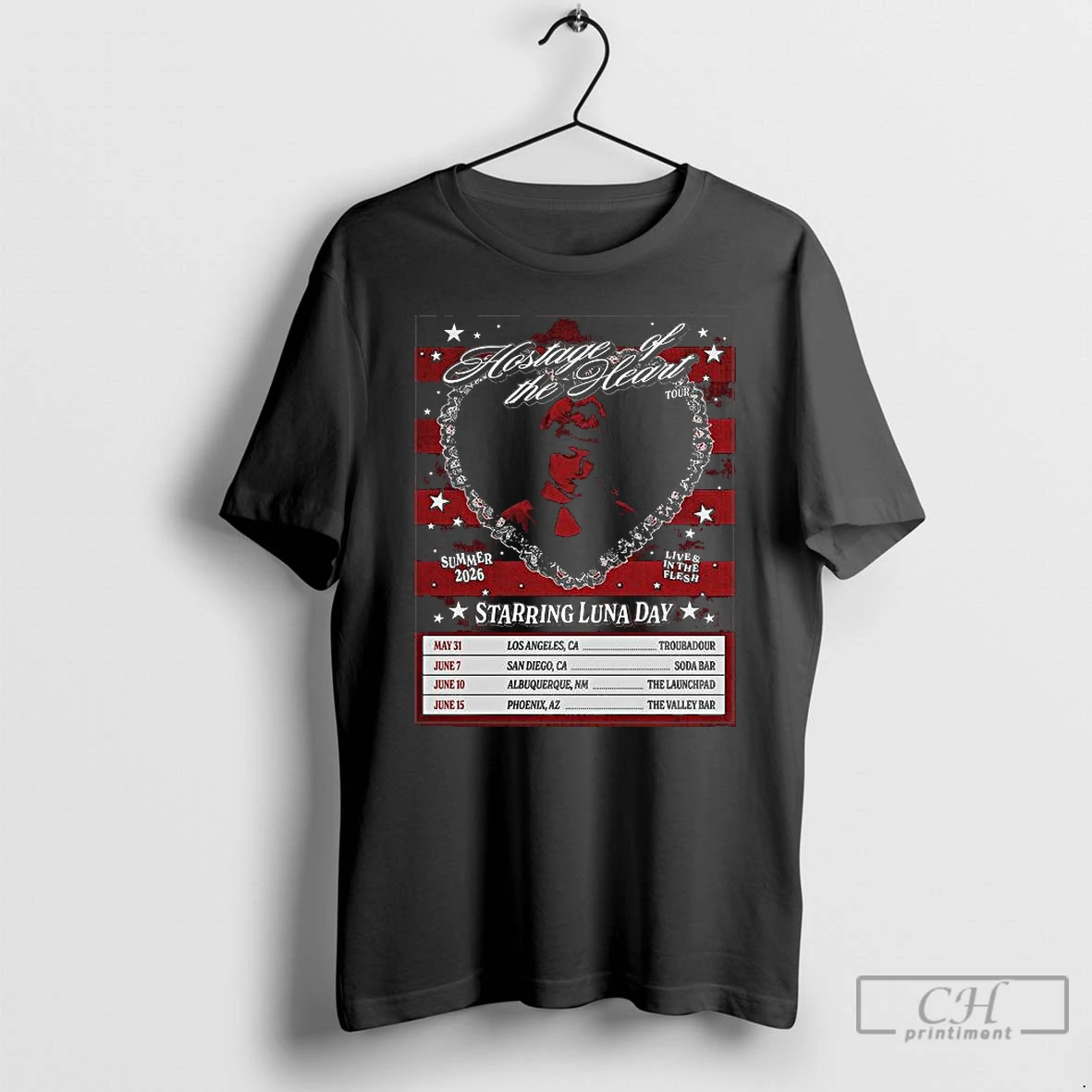 Classic Luna Day The Hostage Of The Heart Tour 2026 T Shirts Sweater Hoodie