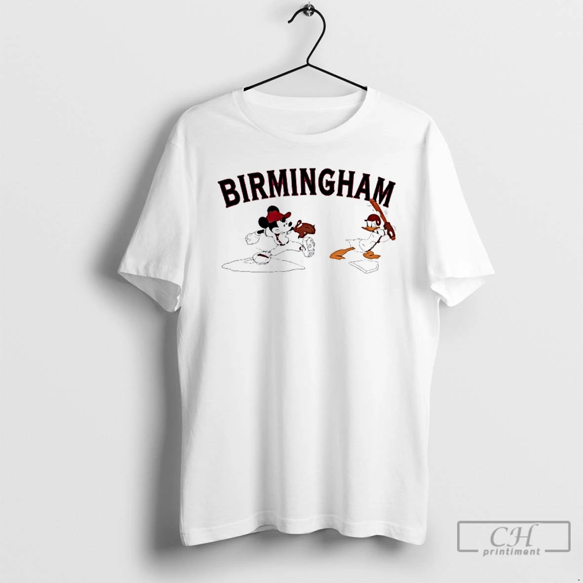 Classic Mickey Mouse And Donald Duck Playing Baseball In Birmingham T Shirts Sweater Hoodie