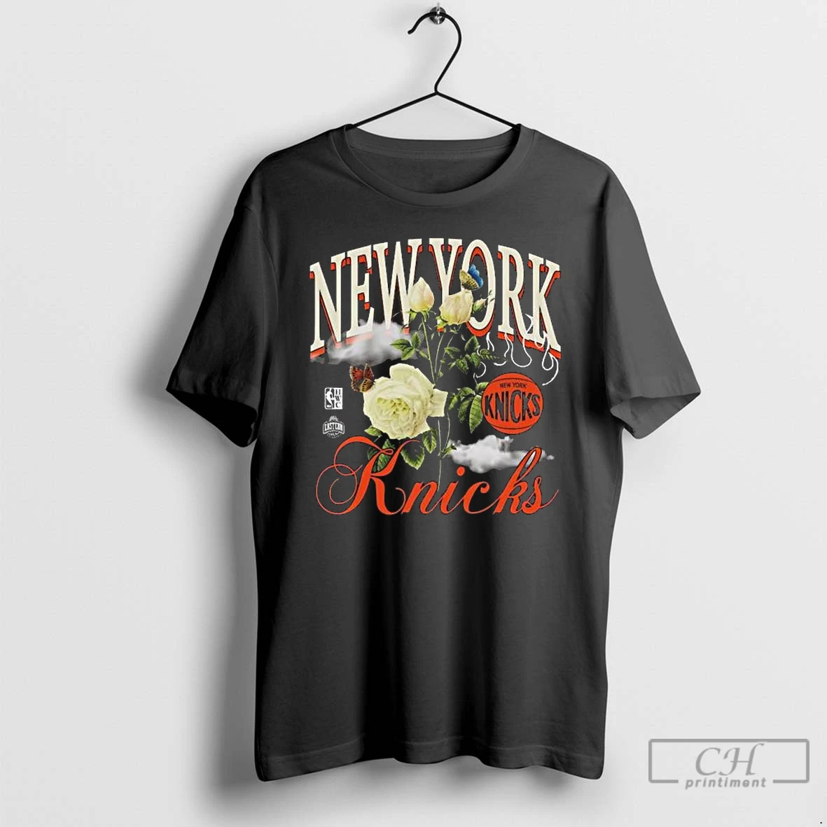Classic New York Knicks Mitchell Ness Floral Graphic T Shirts Sweater Hoodie