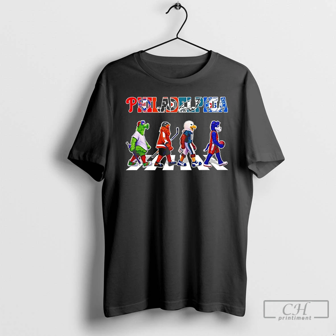 Classic Philly Sports Mascot Walk Abbey Road T Shirts Sweater Hoodie