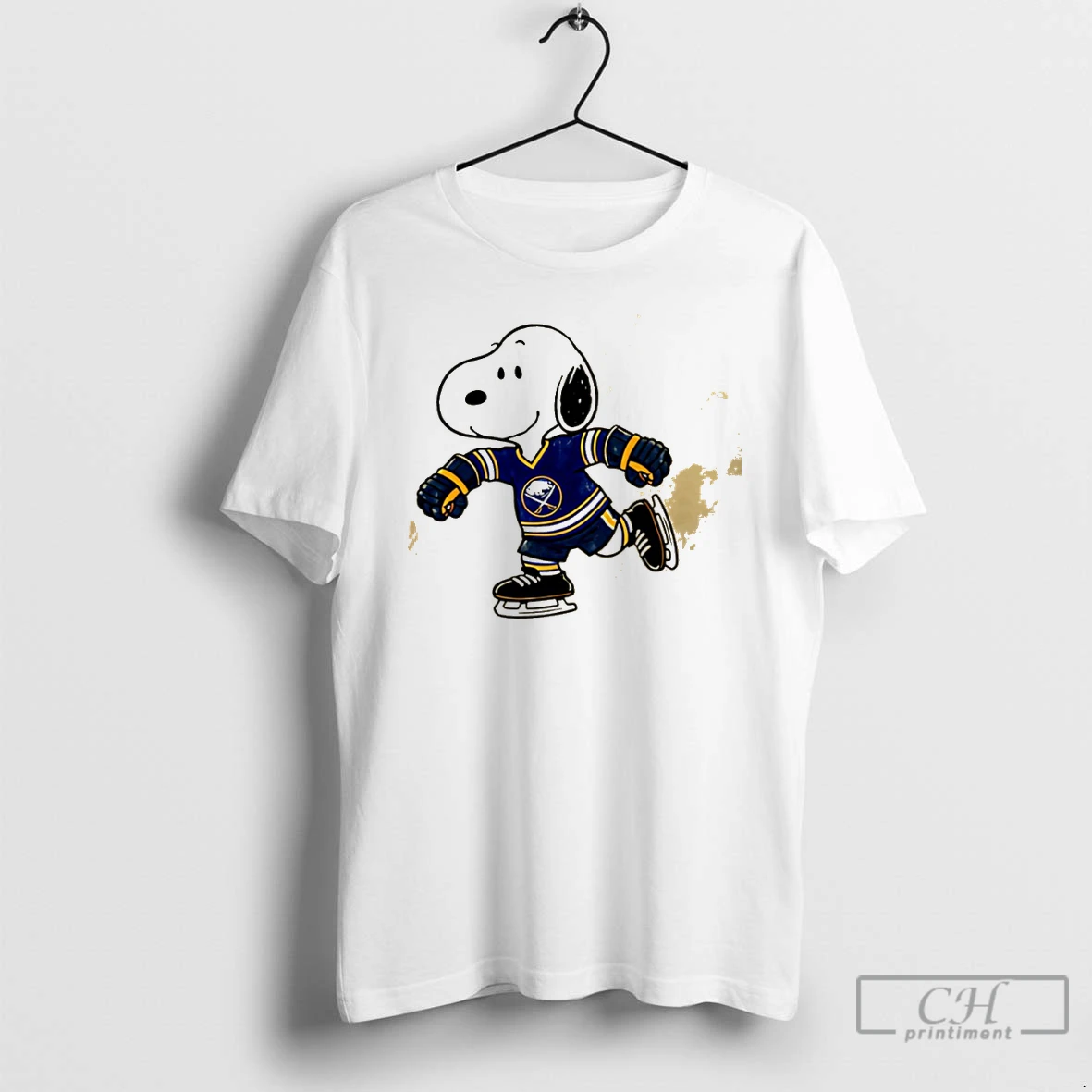 Classic Snoopy With Buffalo Sabres Ice Hockey Jersey T Shirts Sweater Hoodie