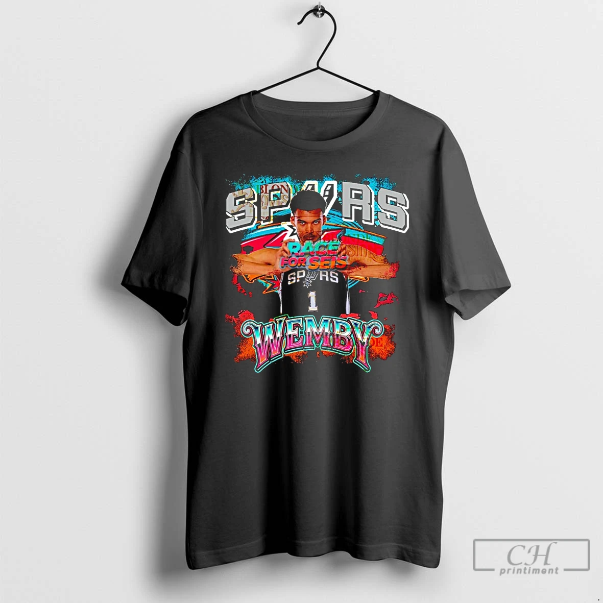 Classic Spurs Race For Seis Spurs Victor Wembanyama T Shirts Sweater Hoodie