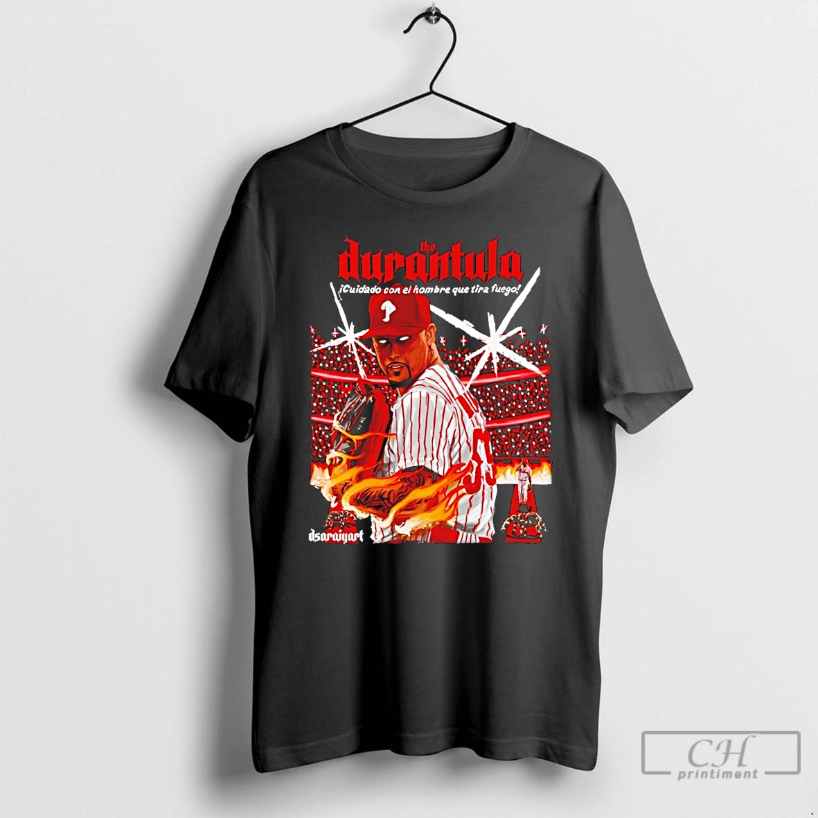 Classic The Durantula Jhoan Duran Philadelphia Phillies Baseball Cuidado Con El Hombre Quetira Fuego T Shirts Sweater Hoodie