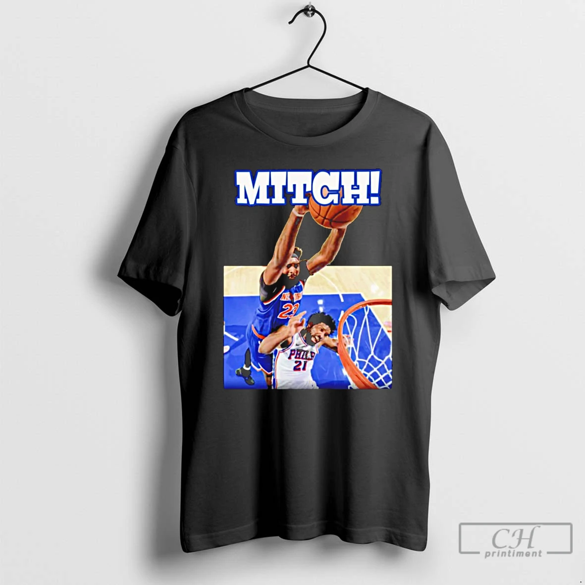 Classic The Knicks Game 4 Mitch Joel Embiid Vs Mitchell Robinson Nba Moment Art T Shirts Sweater Hoodie