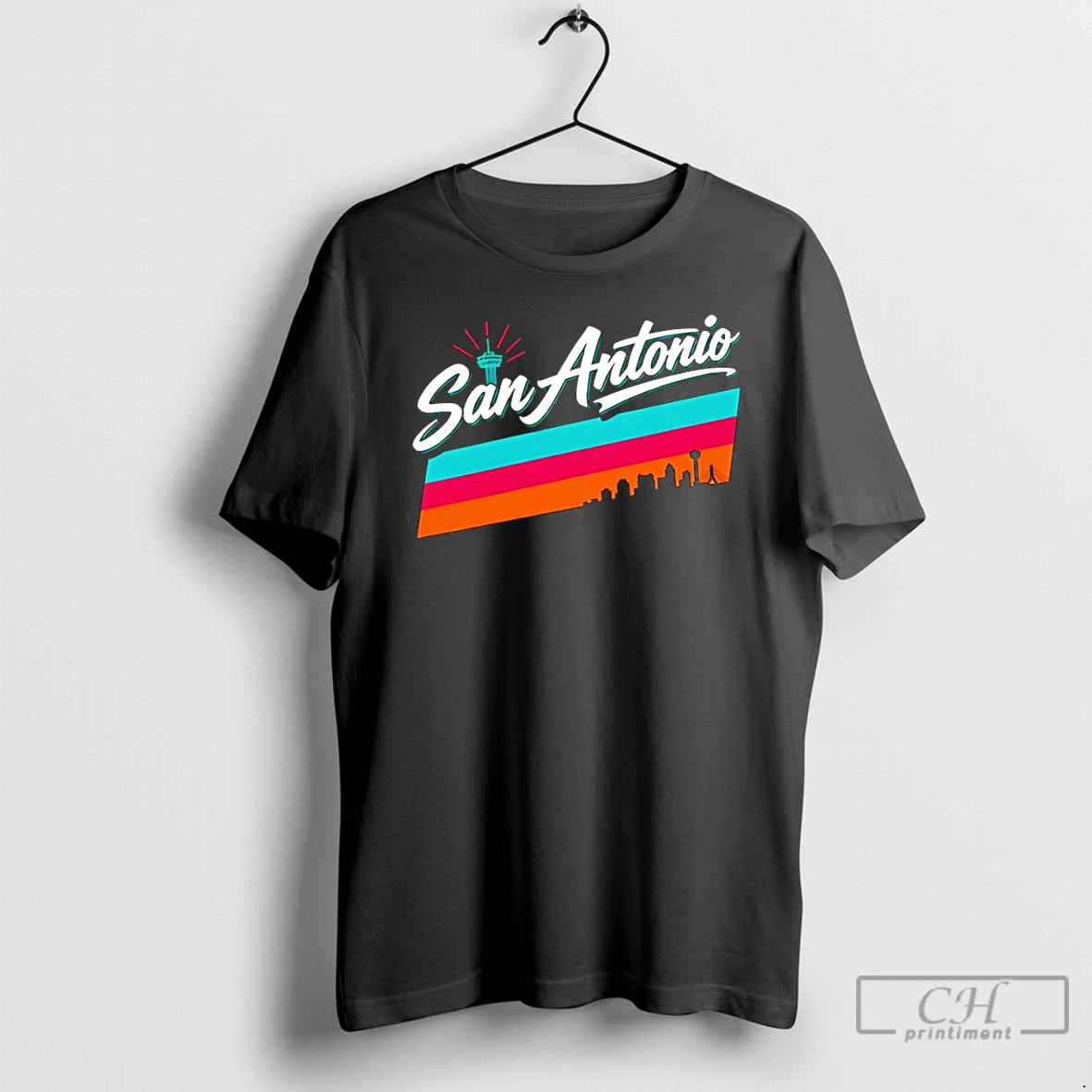 Classic Tower Of The Americas Skyline San Antonio Spurs Basketball Nba T Shirts Sweater Hoodie