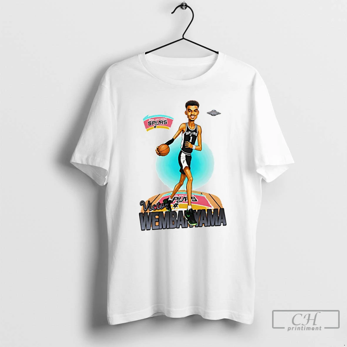 Classic Victor Wembanyama Caricature Ufo San Antonio Spurs Basketball Player Nba 2026 T Shirts Sweater Hoodie