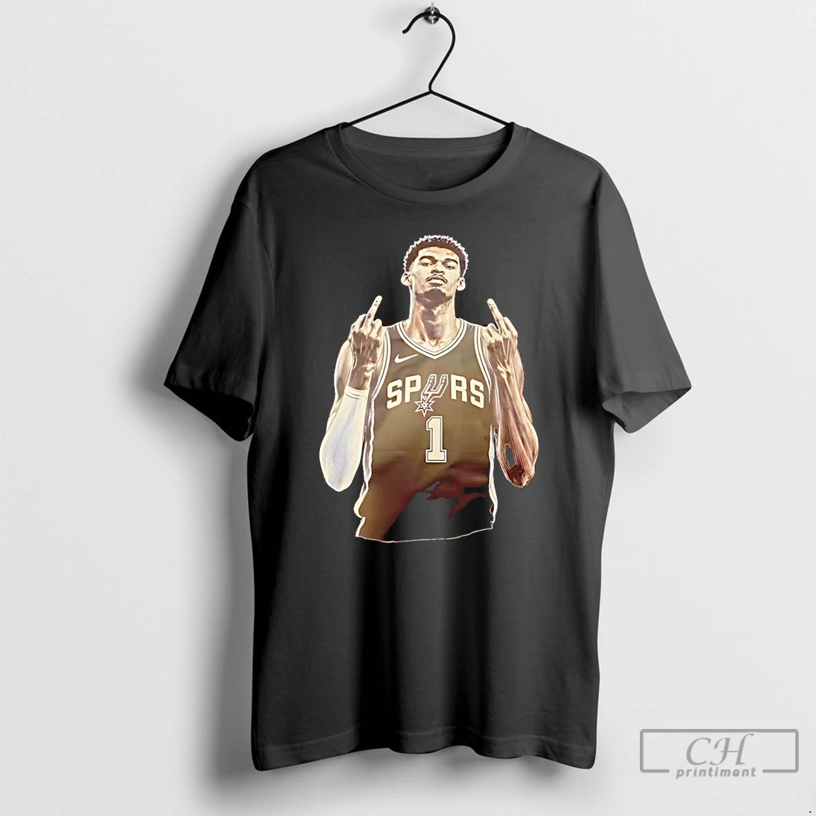 Classic Victor Wembanyama Middle Finger San Antonio Spurs Nba Basketball Vintage T Shirts Sweater Hoodie