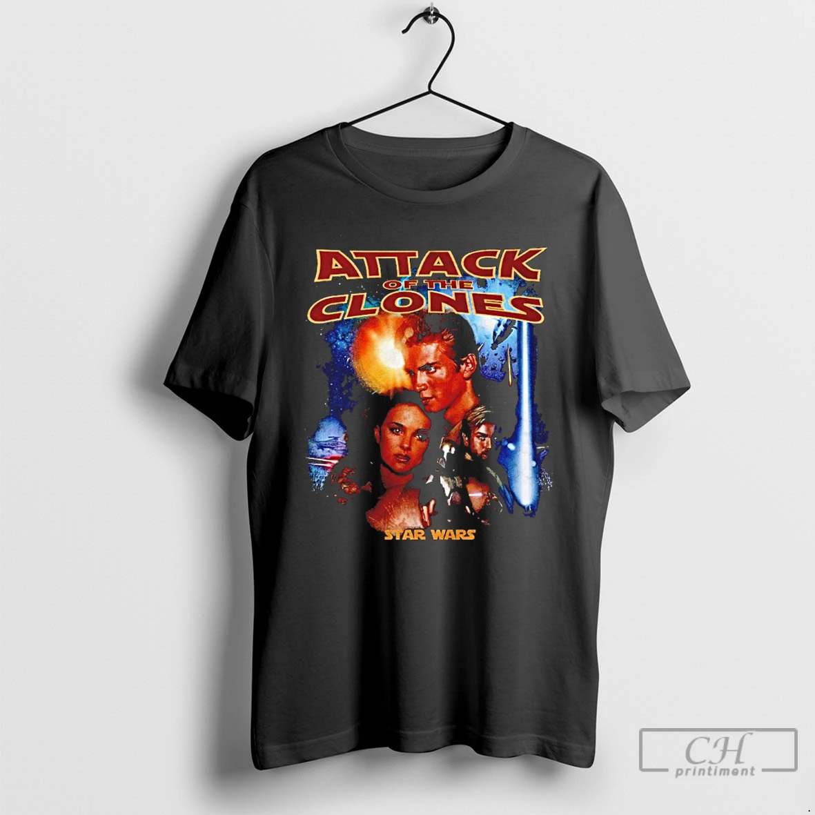 Classic Vintage Attack Of The Clones Star Wars T Shirts Sweater Hoodie