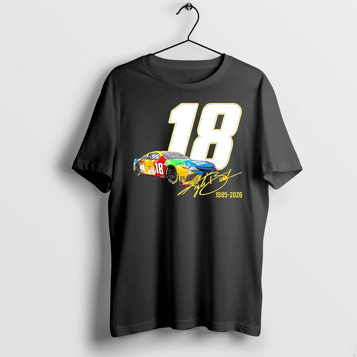 Classic Vintage Kyle Busch 18 Tribute Nascar Legend Memorial Signature Sports Shirts Sweater Hoodie