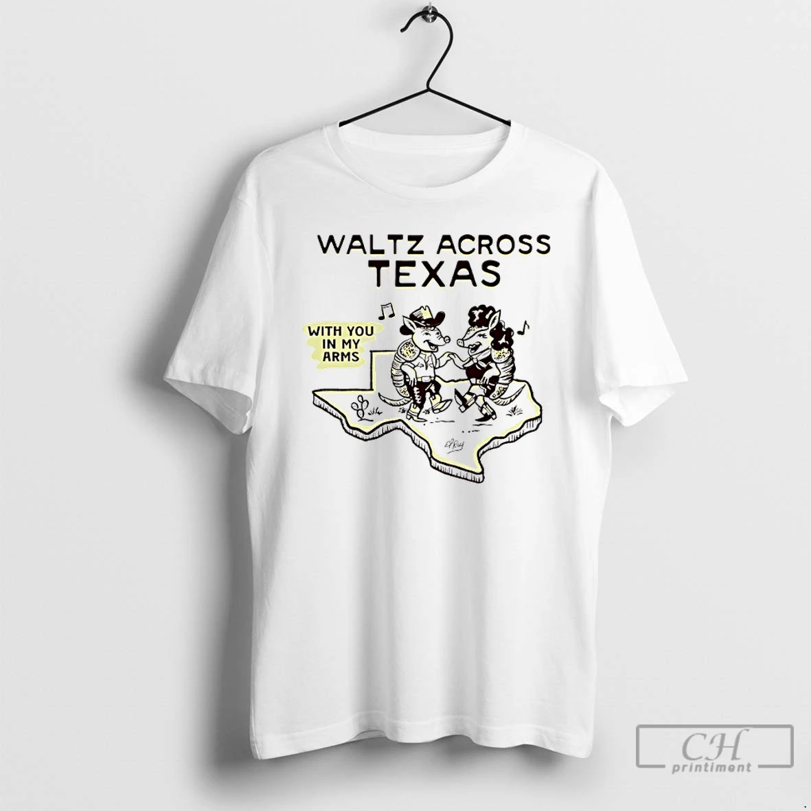 Classic Waltz Across Texas With You In My Arms Cowboy Armadillo T Shirts Sweater Hoodie
