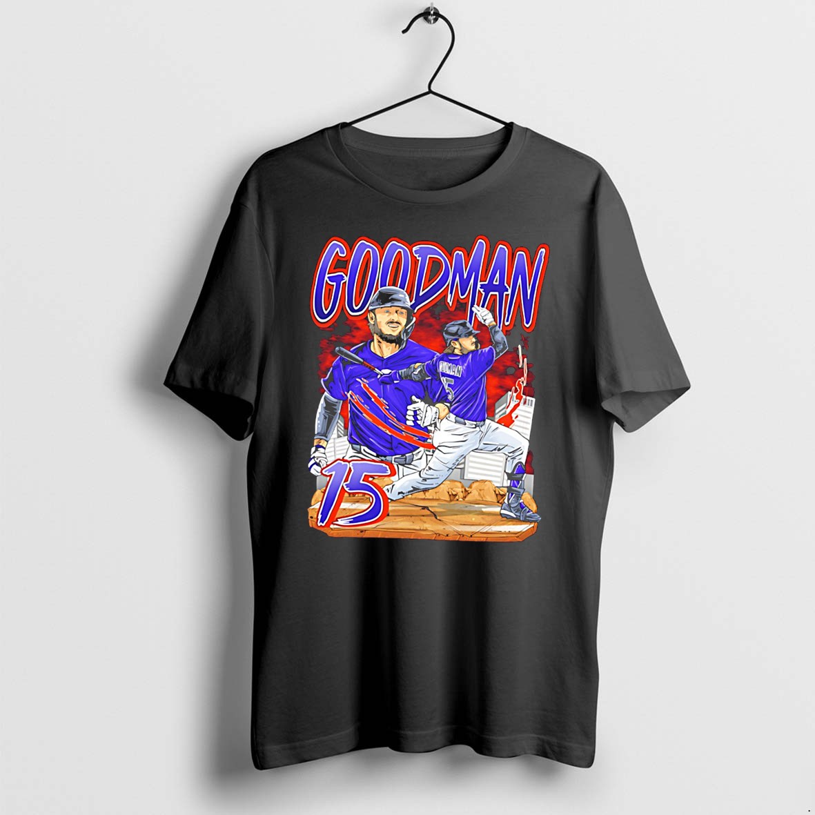 Colorado Rockies Hunter Goodman Hand Drawn Artwork Tee Tshirts Sweater Hoodie