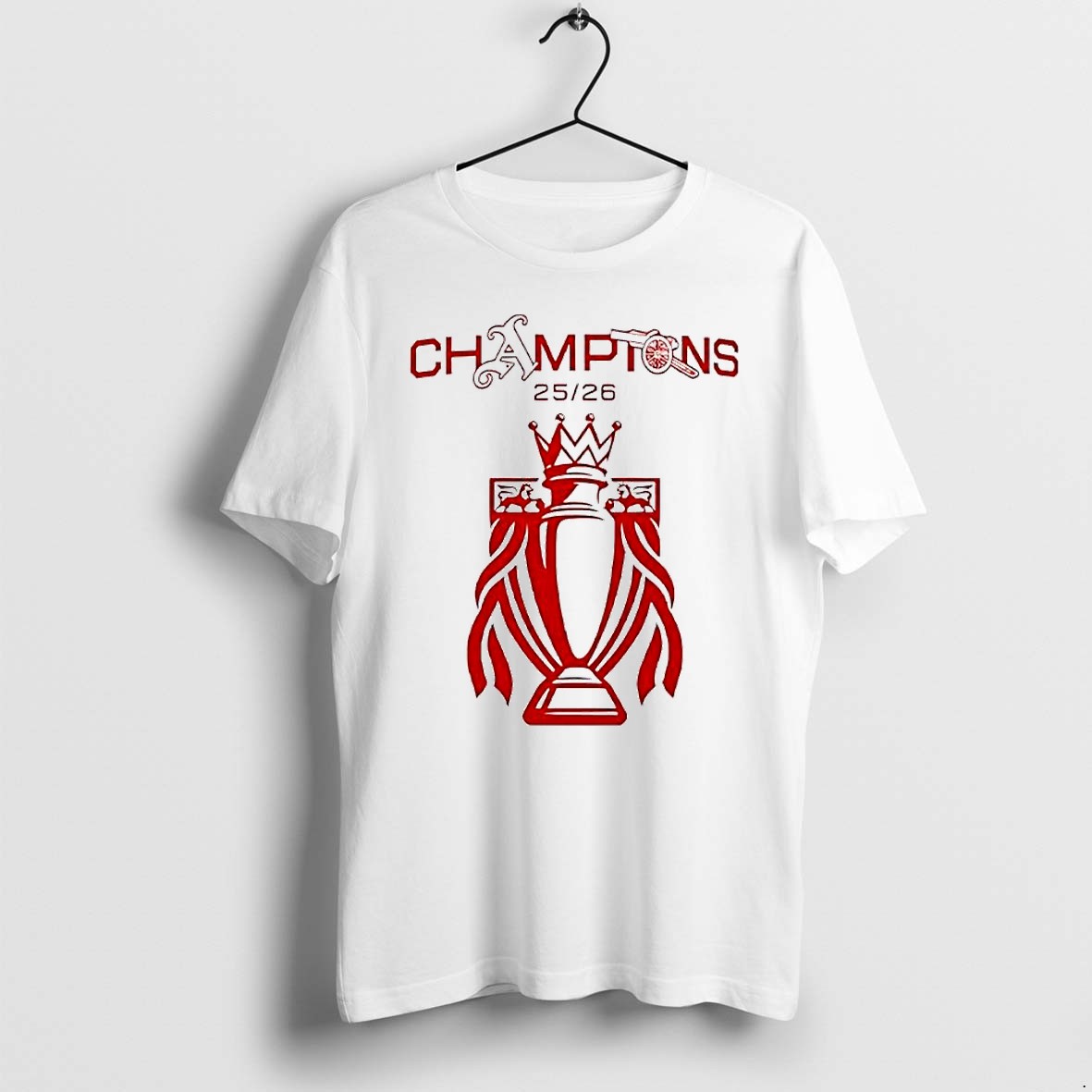 Official Arsenal Champions 20525 2026 Premier League Trophy T Shirts