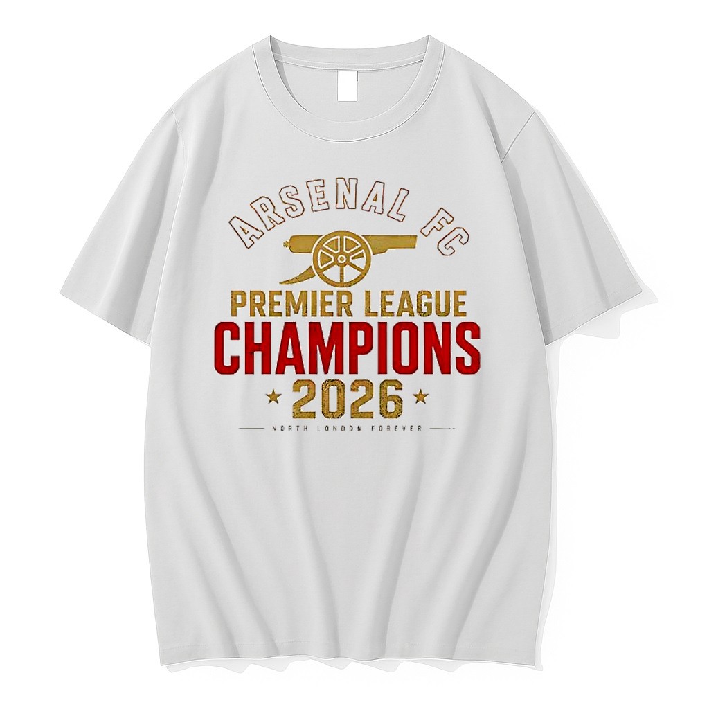 Official Arsenal Fc Premier League Champions 2026 Cannon Logo T Shirts