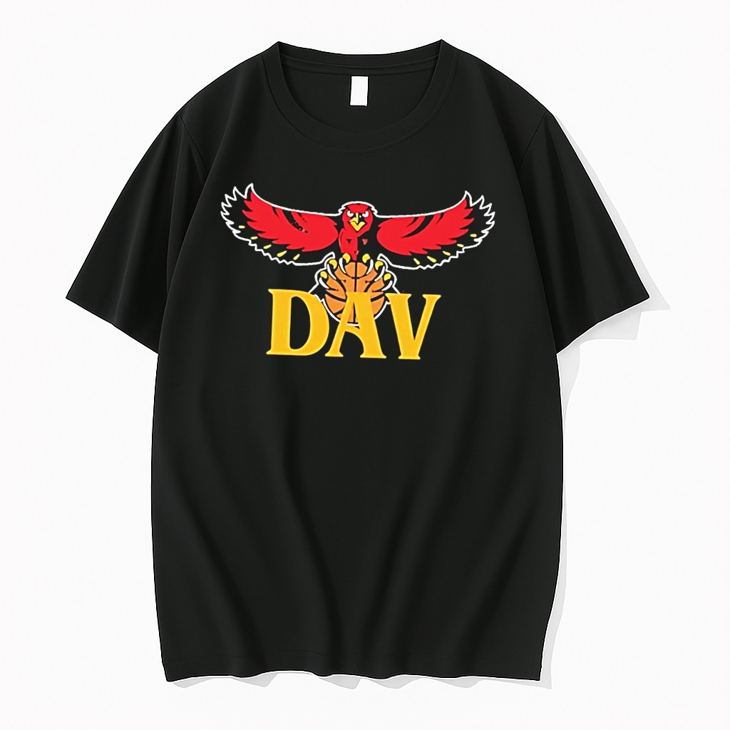 Official Atlanta Hawks Dav Black T Shirts