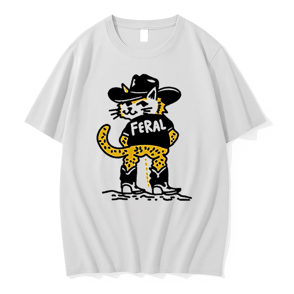 Official Cowboy Cat Feral Funny T Shirts