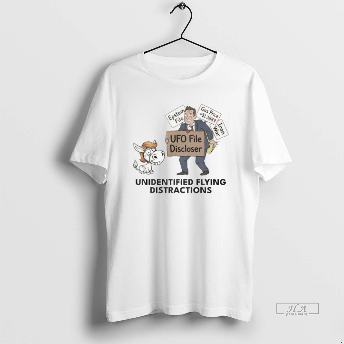 Official Epstein File Ufo File Discloser Unidentified Flying Distractions T Shirt