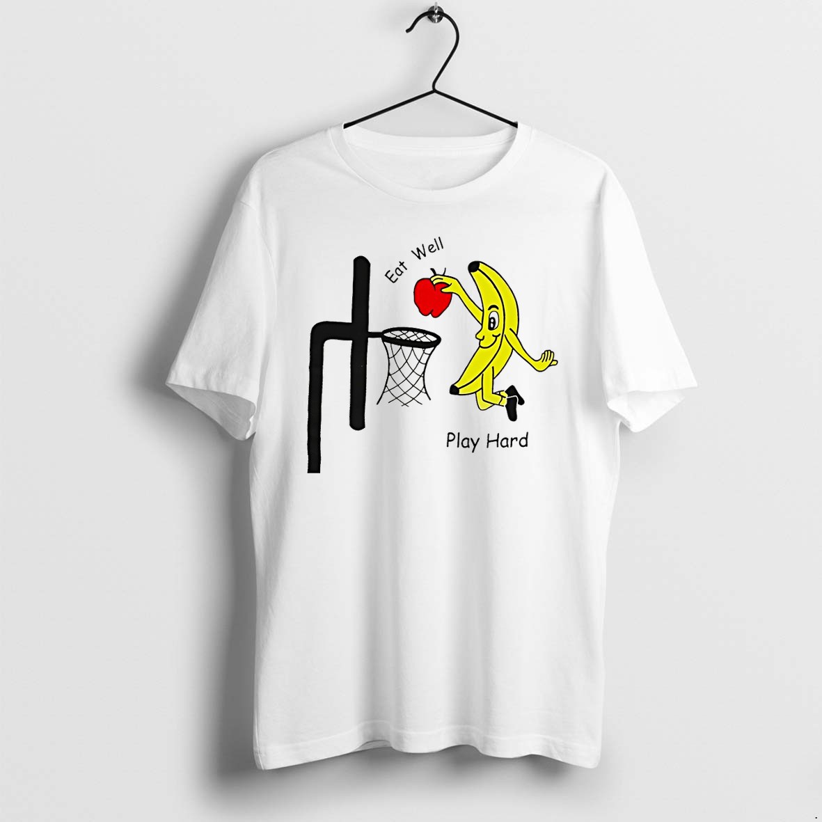 Official Funny Banana Squad Basketball Eat Well Play Hard T Shirts