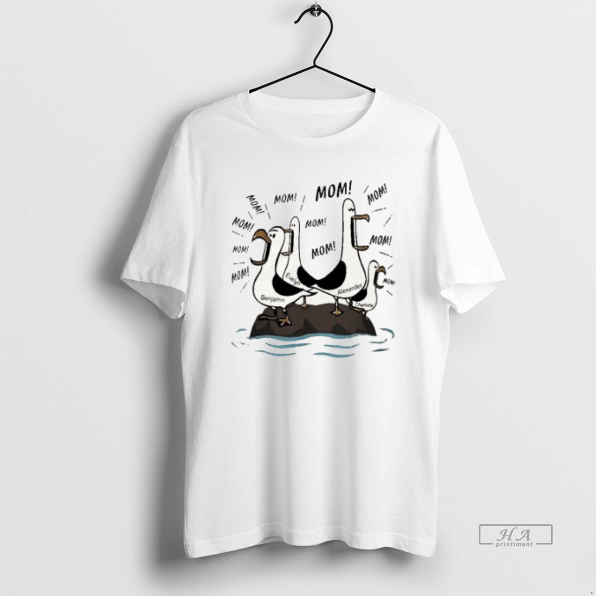 Official Funny Seagull Mom Island Chaos Graphic T Shirt