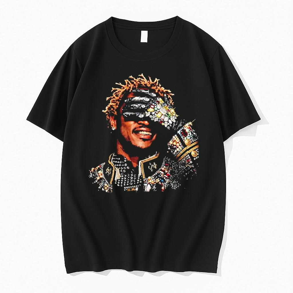 Official Future Rapper I Never Liked You Album Cover Jeweled Glove Diamond Bling T Shirts