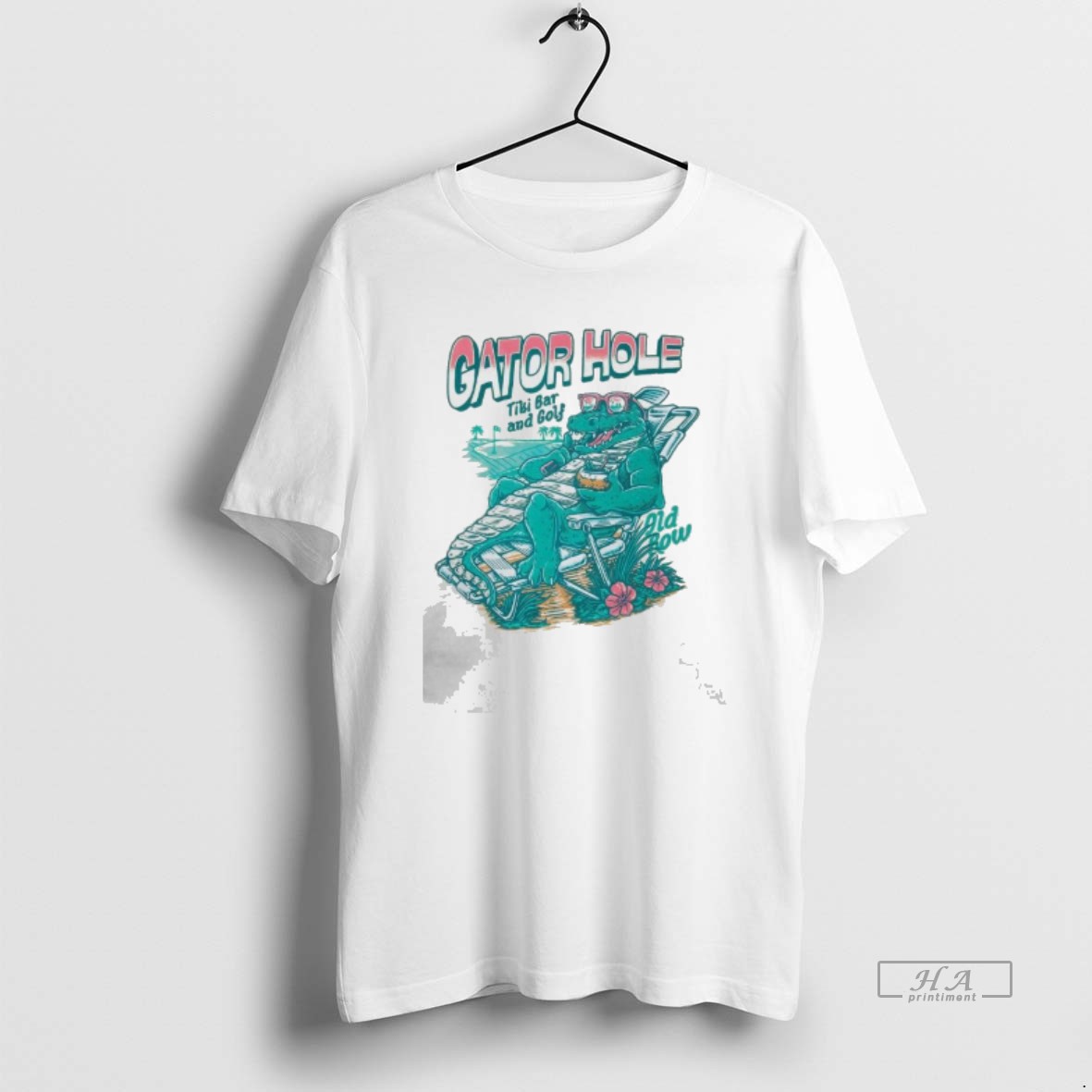 Official Gator Hole Tiki Bar And Golf T Shirt