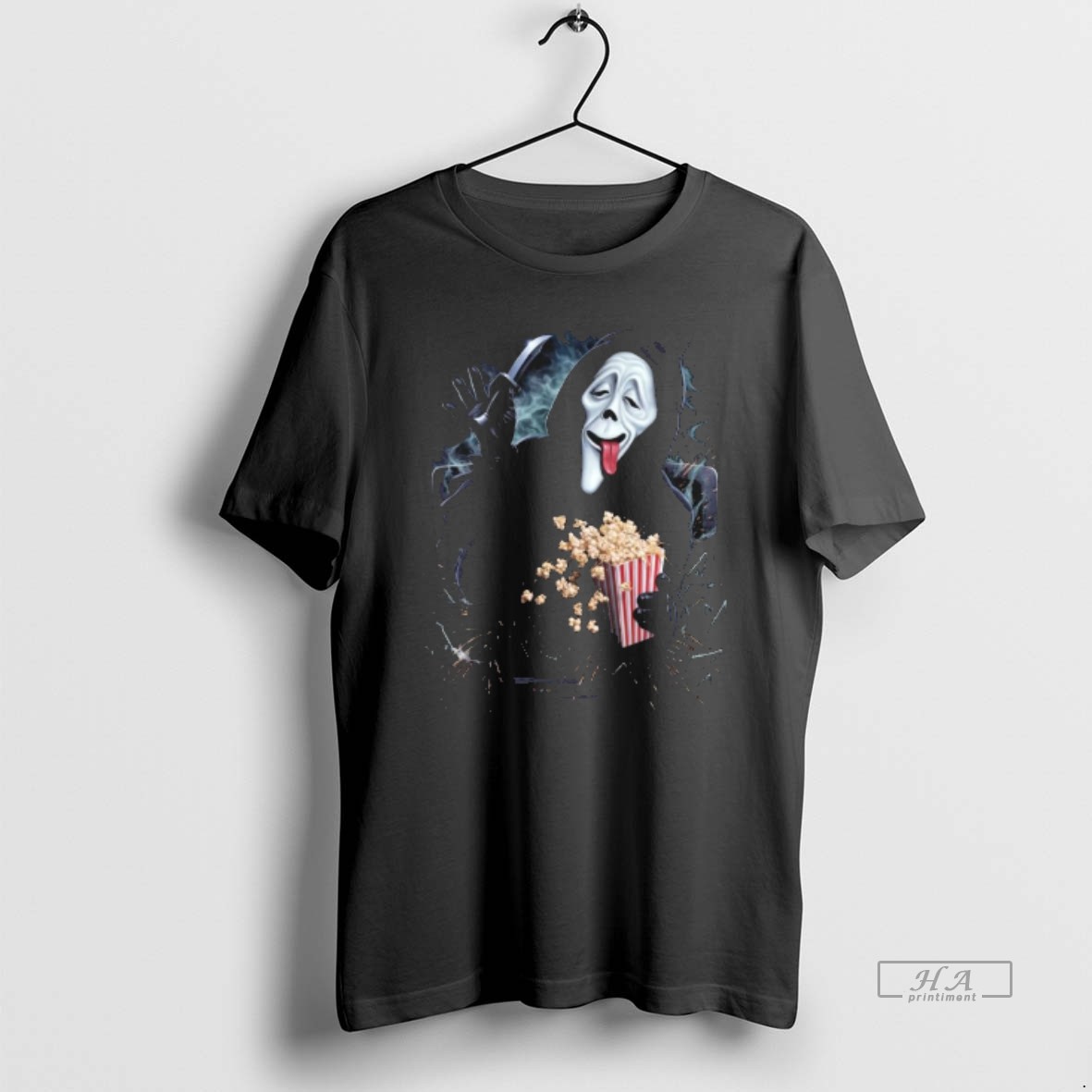 Official Ghost Face Spoof Scary Movie Munchies T Shirt