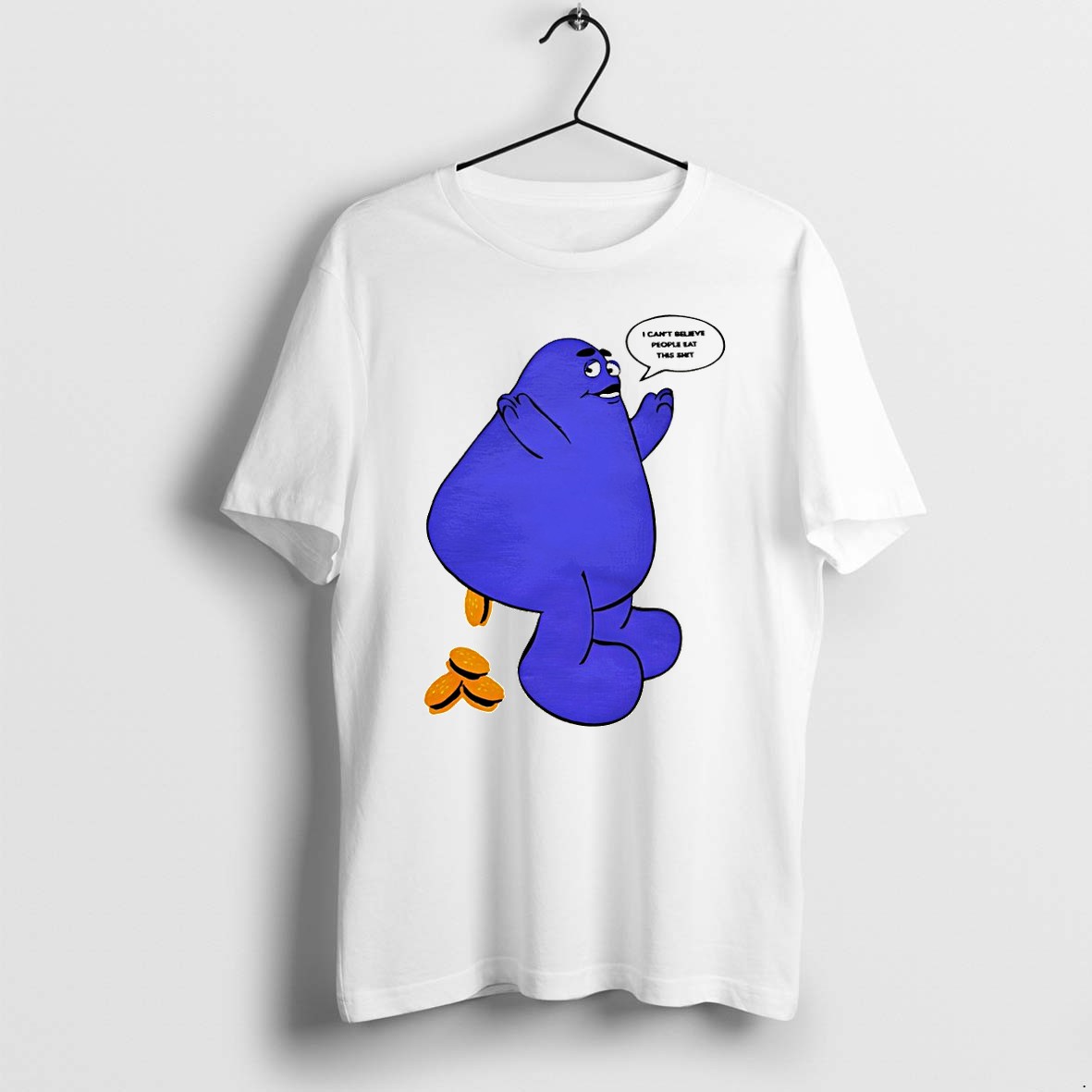 Official Grimace Mcdonalds I Cant Believe People Eat This Shit T Shirts