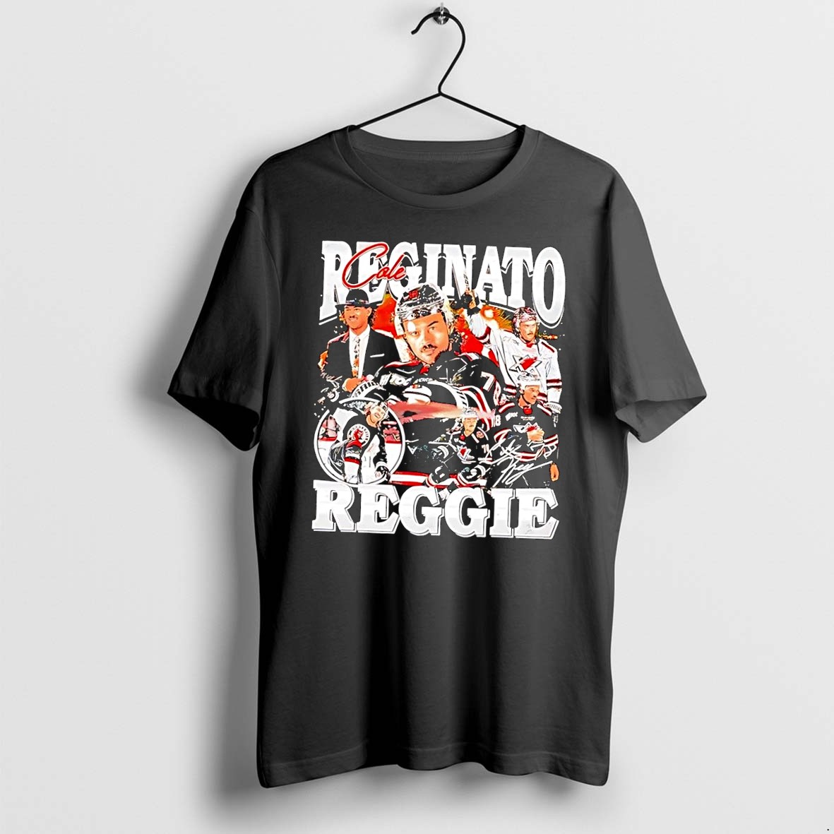 Official Huntsville Havoc Cole Reginato Reggie Signature Black T Shirts