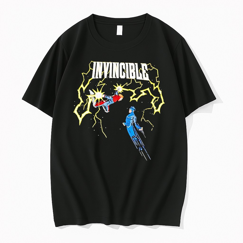 Official Invincible Vs Powerplex Black T Shirts
