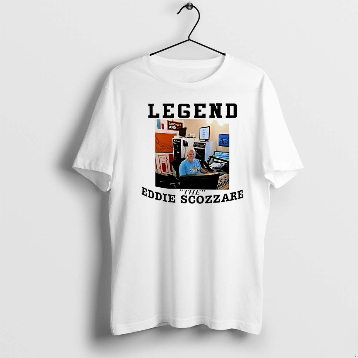 Official Legend Eddie Scozzare Boomer And Gio Radio Host T Shirts