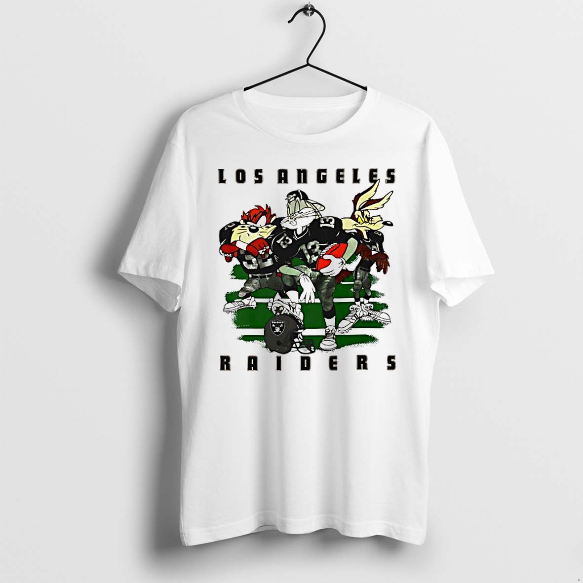 Official Looney Tunes X Los Angeles Raiders Football Cartoon T Shirts