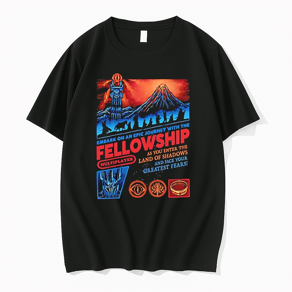 Official Lord Of The Rings Fellowship Multiplayer Journey Mount Doom T Shirts