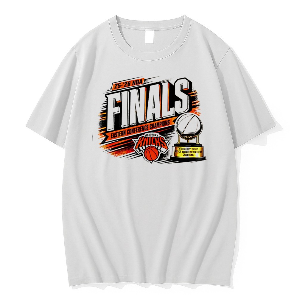 Official New York Knicks 2025 26 Eastern Conference Champions Trophy Vintage Tee T Shirts