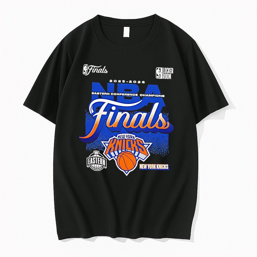 Official New York Knicks Basketball 2025 2026 Nba Eastern Conference Champions Final T Shirts