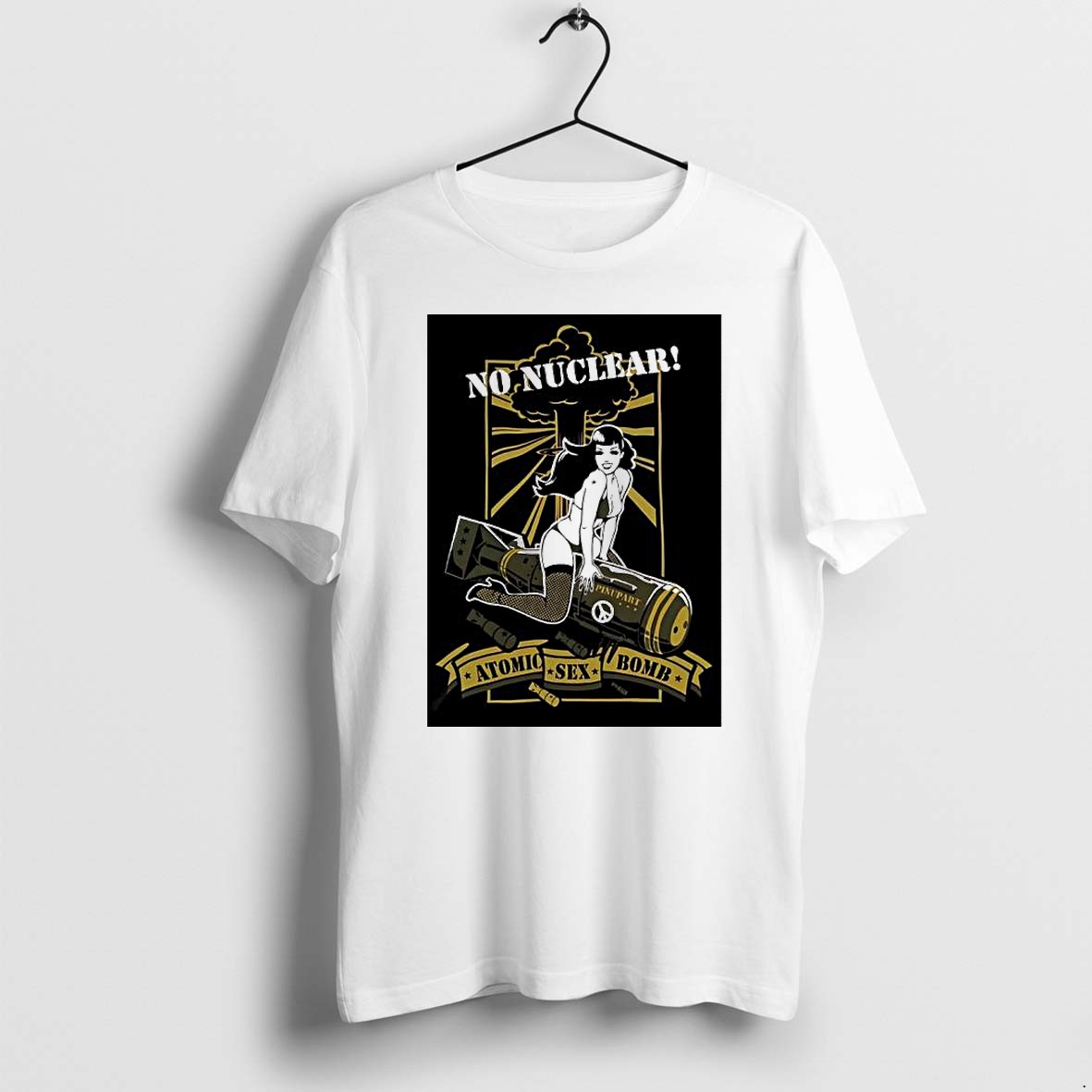 Official No Nuclear Pinup Girl Atomic Sexy Bomb T Shirts