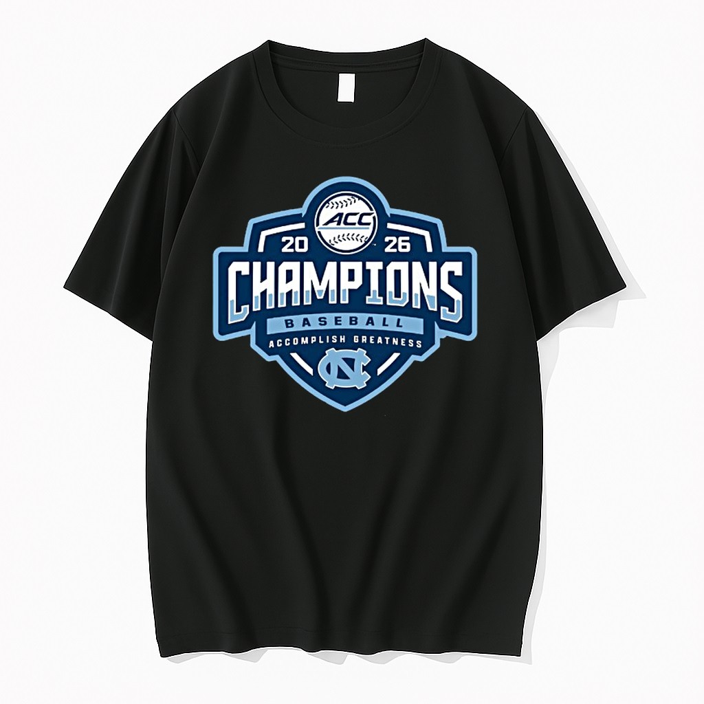 Official North Carolina Tar Heels 2026 Acc Baseball Tournament Champions Locker Room T Shirts