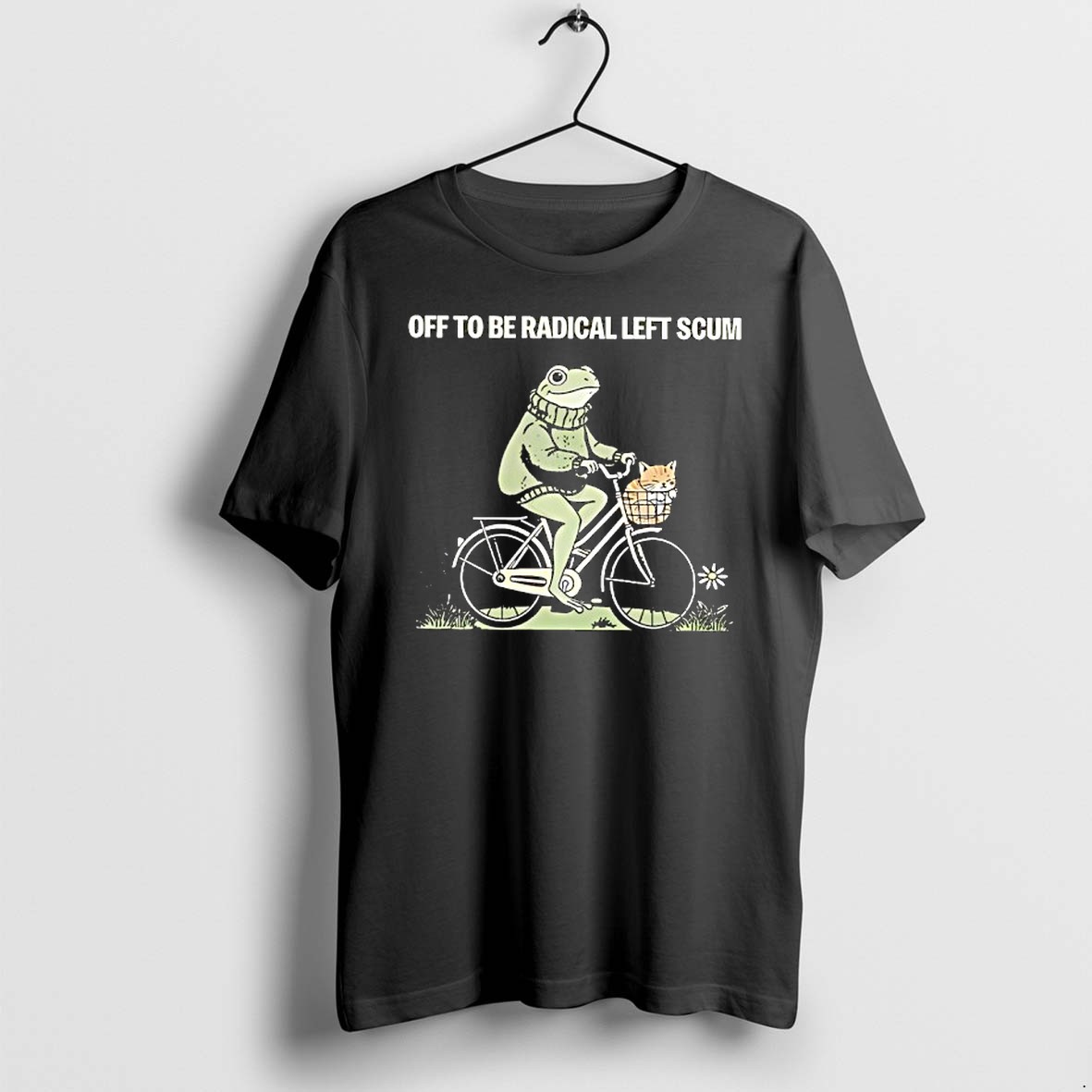Official Off To Be Radical Left Scum Frog Riding Bike Cat T Shirts