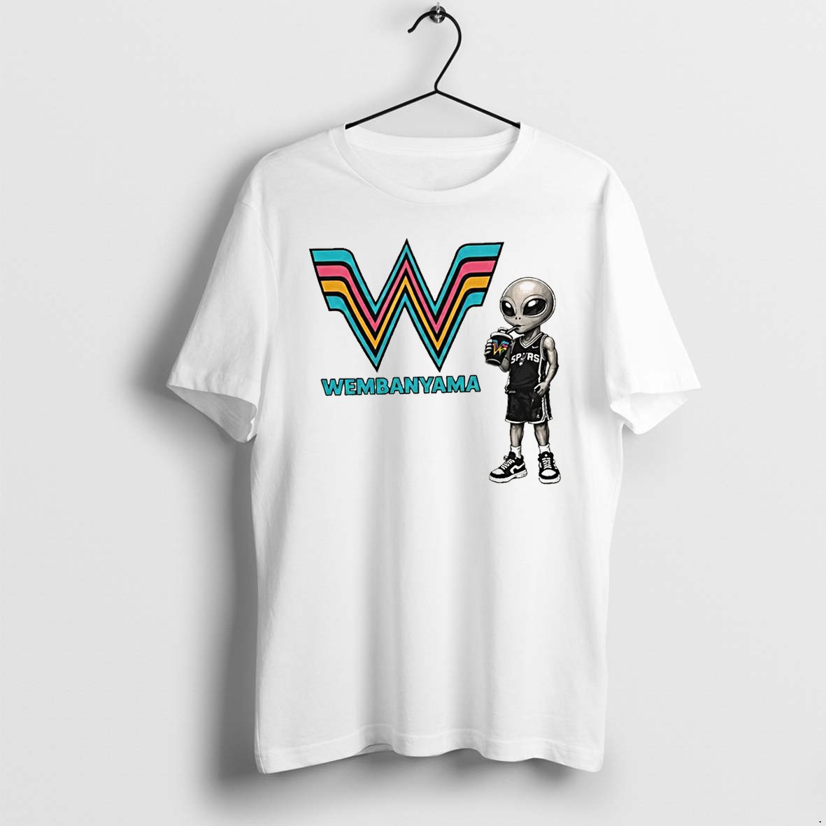 Official San Antonio Spurs Style Alien Wembanyama Drinking T Shirts