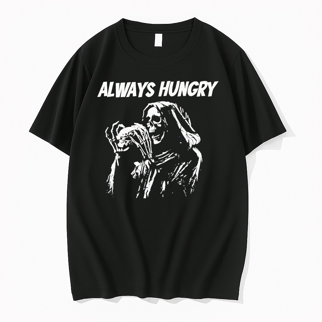 Official Skeleton Always Hungry Brennen Taylor Black T Shirts
