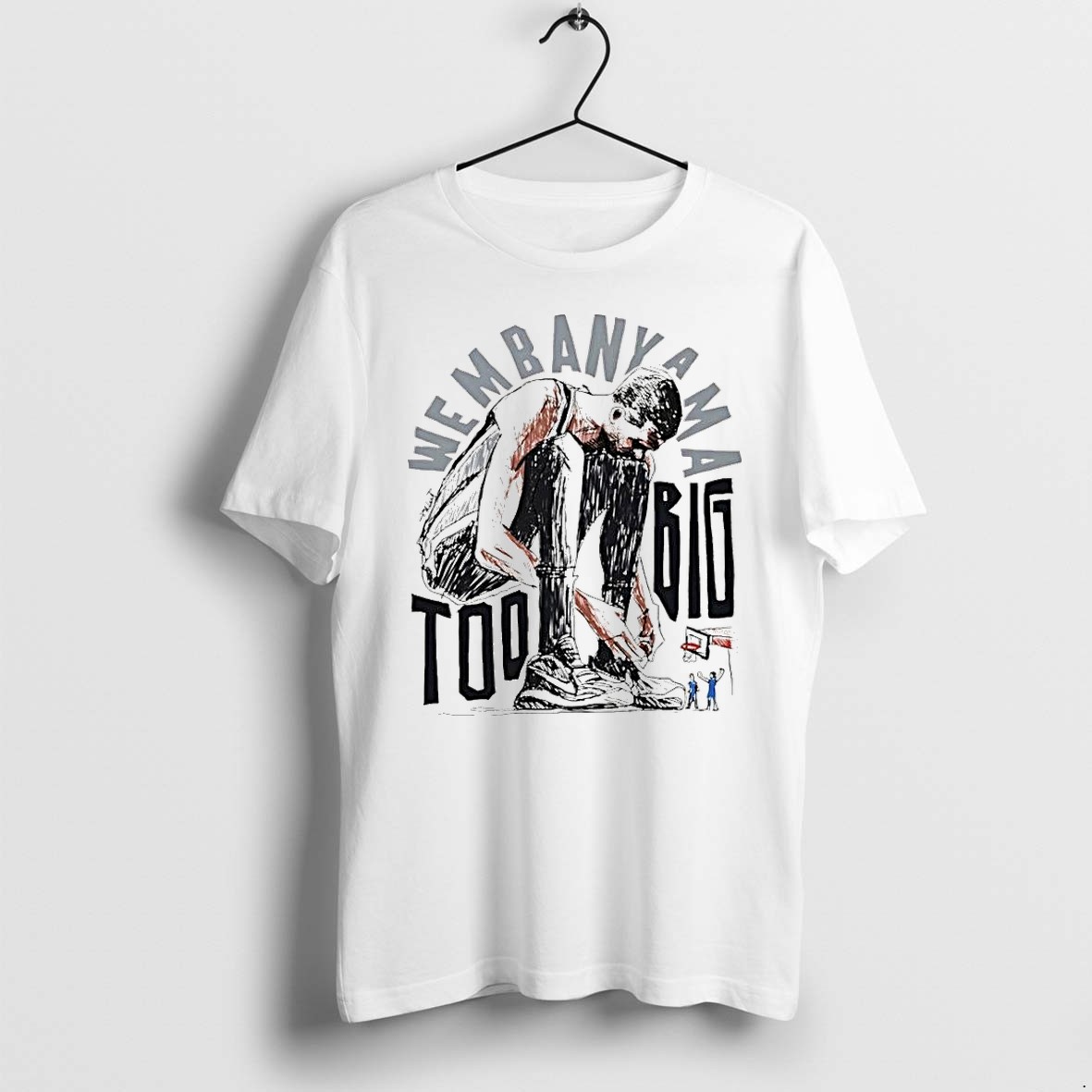 Official Victor Wembanyama San Antonio Spurs Basketball Too Big Art Cartoon 1 T Shirts